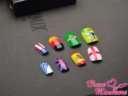 Manikűr a 2014 FIFA World Cup a fényképet nail-art