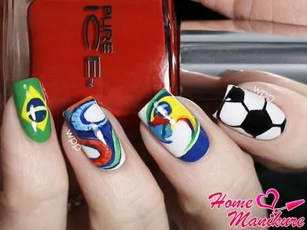 Manikűr a 2014 FIFA World Cup a fényképet nail-art