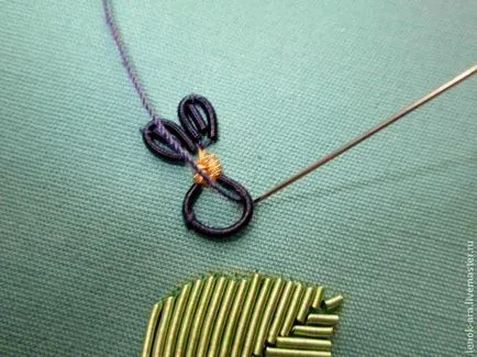 Master-osztály hímzés lila arany szál - Fair Masters - kézzel készített, kézzel készített