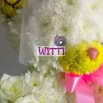 Мечките-що женени - 30 см - сватбен подарък - цветни играчки
