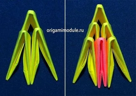 Moduláris origami szív