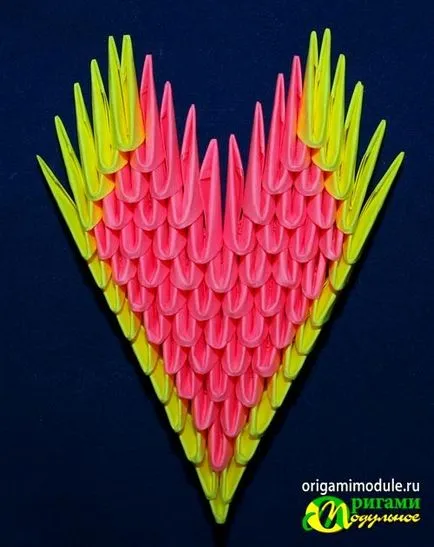 Moduláris origami szív