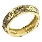 Inel de logodna Lupii în aur galben, articol Volki, costă 23,310 ruble
