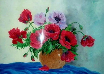 Elsa Kolesnikova és festményei üveg