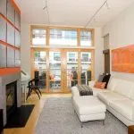 Orange Lounge - fotografie cele mai bune idei combinație de portocaliu în camera de zi