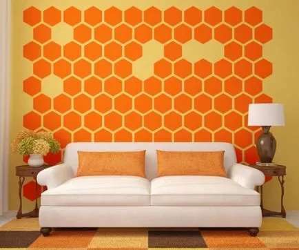 Orange Lounge - fotografie cele mai bune idei combinație de portocaliu în camera de zi