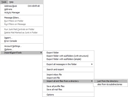 Transfer de migrare Outlook-thunderbird și e-mail utilizând Outlook Export Wizard