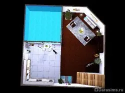 Subsol cu ​​fereastra la piscina in Sims 3, universul jocului Sims!