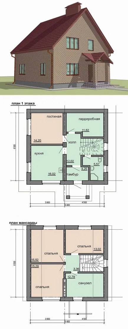 Proiectul este o casă mică din mediul rural, birou de arhitectura