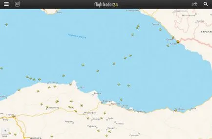 Flightradar24 - zboruri on-line de pasageri harta