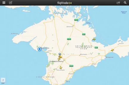 Flightradar24 - zboruri on-line de pasageri harta