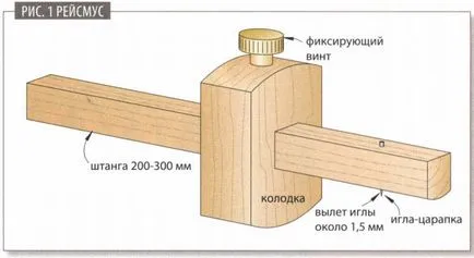 Маркиране дърводелец рейлинга свои ръце