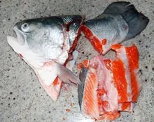Рецепта подсолена сьомга червена риба сьомга у дома