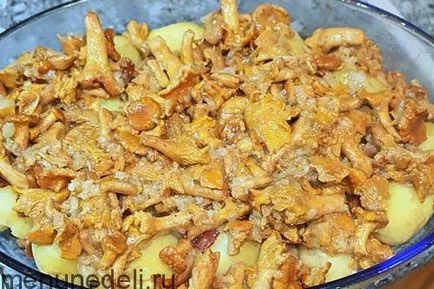 Recept sült újburgonya rókagombával