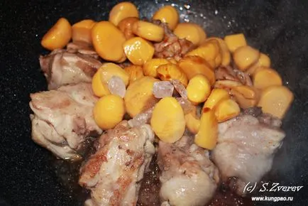 Recept csirke a kínai gesztenye (fotókkal)