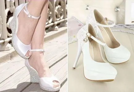 Cele mai frumoase pantofi de nunta alb - alege cu înțelepciune