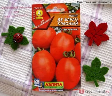 Seminte Aelita Barao de roșu de tomate - „roșii Barao de - caracterizarea și descrierea varietății