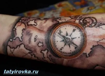 tatuaj Compass și ceea ce înseamnă