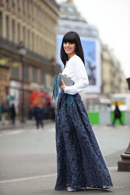 Street stil de moda de stradă de vară 2015 imagini de moda cu o fusta lunga