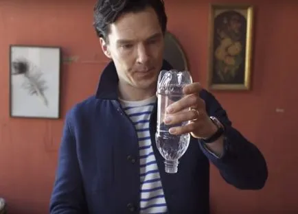 Videó Cumberbatch mutatja fókusz egy vizes palackot (hogyan)