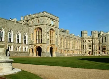 Castelul Windsor - reședința de țară a reginei, salut, Londra