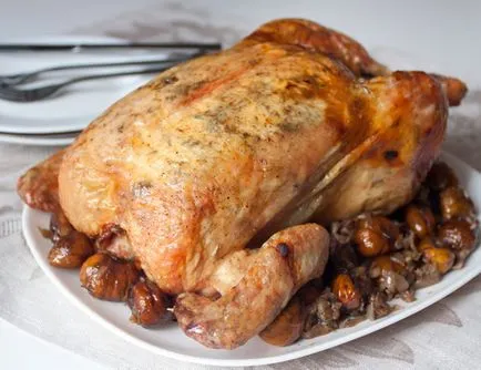 Sült csirke gesztenye, hogyan kell főzni - egy bevált recept lépésről lépésre képekkel a finom blog
