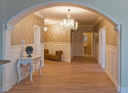 Arches în interior hol fotografie bucătărie de design, un coridor de piatră decorativă și gips-carton, idei