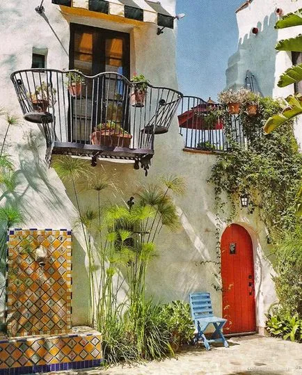 Ideea de decorare grădină - cum de a decora peretele balcon plante casa si casa scarii, proiectare țară