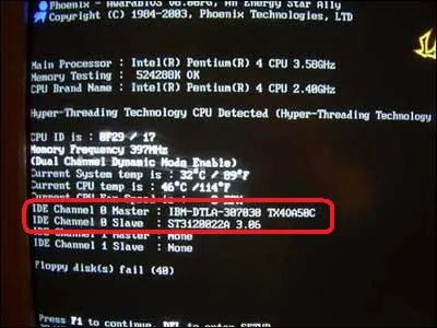 Hiba diagnosztizálása disk boot failure, insert rendszer lemez, és nyomjuk meg