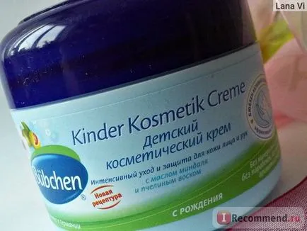 Bubchen cosmetice crema de copii pentru față și pe mâini cu ceară de albine și alantoină - „crema pentru copii