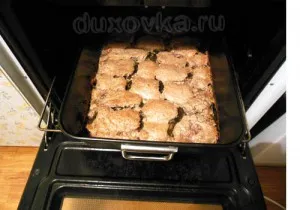 Marha gombával a sütőben - a recept lépésről lépésre fotók