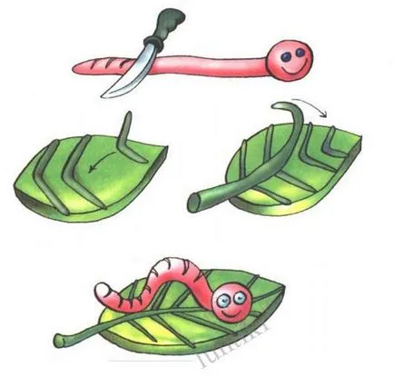 Caterpillar, csiga-lépésre rendszer gyurmából