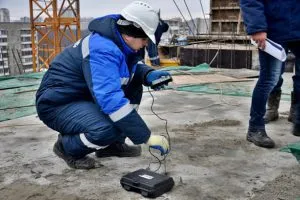 Тестови проби от бетон, бетон лаборатория в Москва