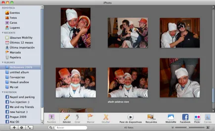 IPhoto felület, import és szervezni a könyvtár - Mac OS világ