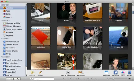 IPhoto felület, import és szervezni a könyvtár - Mac OS világ