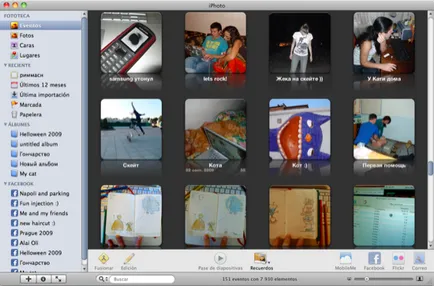 IPhoto felület, import és szervezni a könyvtár - Mac OS világ