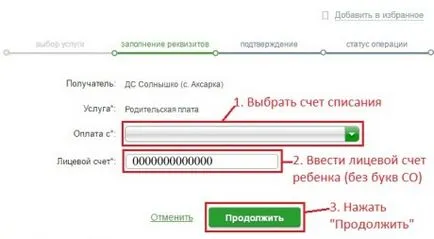 Instrucțiuni pentru plata serviciilor prin intermediul Sberbank online