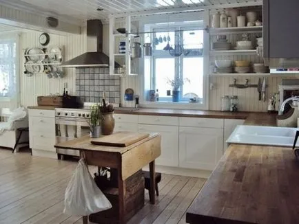 konyha belső egy fából készült ház (57 fotó) video utasítást regisztrációs lakberendezés ünnep