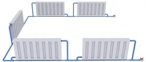 Тъй като отоплителна система с две тръби е инсталиран и къде е по-добре да се използва