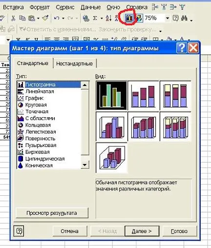 Hogyan építsünk egy chart - további iroda