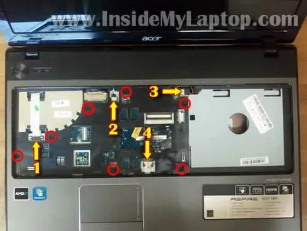 Hogyan szétszedni laptop Acer Aspire 5251 sorozat