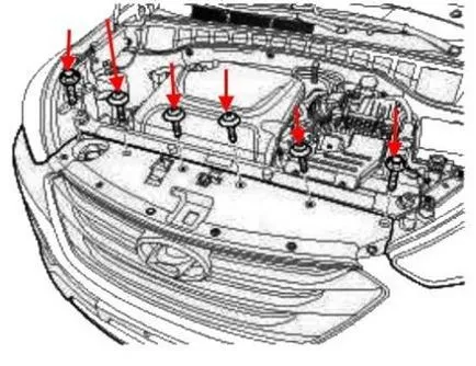 Scoaterea din față și bara de protecție spate Hyundai Santa Fe 3 (după 2012)