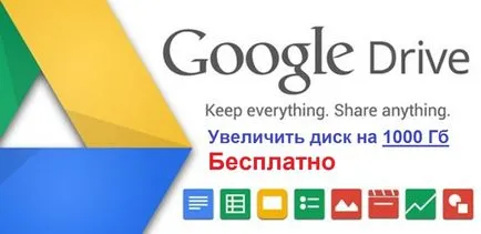 Hogyan lehet növelni a Google Drive-mentes 1000 GB az igazi!