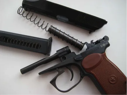 Iz-79-9T Makarych - травматичен пистолет, спецификации, ревюта, демонтаж и травма