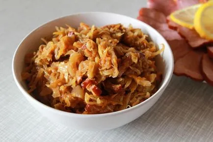 Káposzta, párolt gombával - mind ízletes és könnyen elkészíthető recept