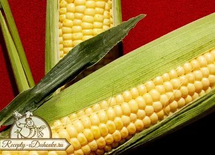 Corn Fólíában főzés egy recept egy egyszerű, lépésről lépésre irányban