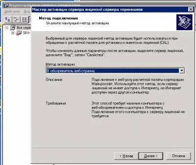 Terminal Server Licensing egy Windows 2003 (teljes telepítésének és