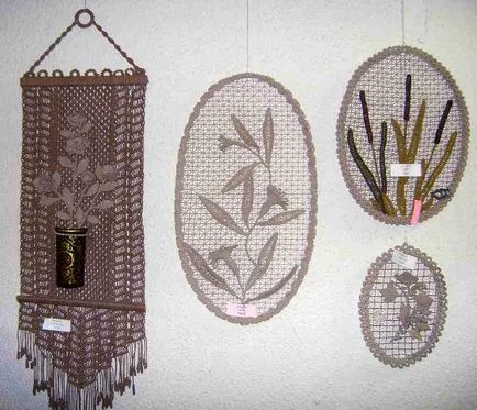 Macrame fényképet és a szövés rendszerek panelek a falon a kezdők, órákig a mester osztály egy zseb,