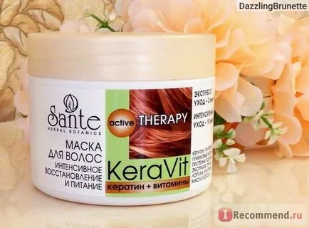 Masca de par Sante intensive de reabilitare și de nutriție vitamine keravit keratina - „buget