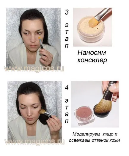 Mineral make-up pas cu pas - cosmetice magice